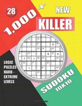 portada 1,000 + New sudoku killer 10x10: Logic puzzles hard - extreme levels (en Inglés)