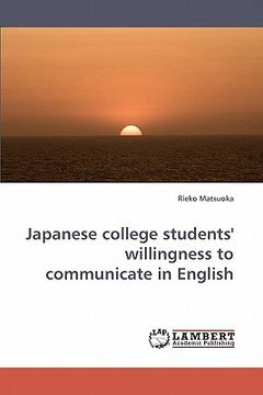portada japanese college students' willingness to communicate in english (in English)