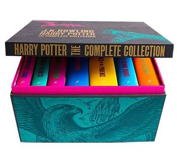 Libreria Books - HARRY POTTER BOXED SET ncluye los siete fenomenales libros  de tapa dura de Harry Potter de J. K. Rowling. Estos libros están alojados  en una caja coleccionable con forma