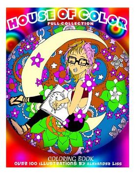 portada House of Color: Manga Styled Adult Coloring Book, Ebony art, zen doodle, Coloring book. (en Inglés)