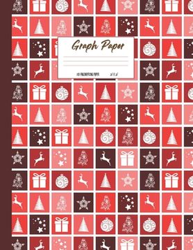 portada Graph paper: Cute Christmas presents cadeaux theme cover. Large US letter 8.5x11. 5x5 engineering 1/2 inch graphing grid. (en Inglés)