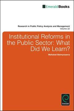 portada institutional reforms in the public sector