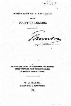 portada Memoranda of a residence at the court of London (en Inglés)
