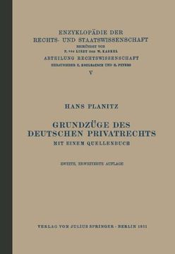 portada Grundzüge des Deutschen Privatrechts: Mit Einem Quellenbuch (Enzyklopädie der Rechts- und Staatswissenschaft) (German Edition)