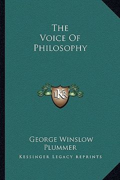 portada the voice of philosophy (en Inglés)