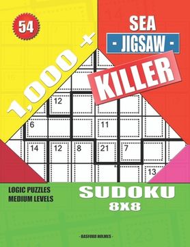 portada 1,000 + Sea jigsaw killer sudoku 8x8: Logic puzzles medium levels (en Inglés)
