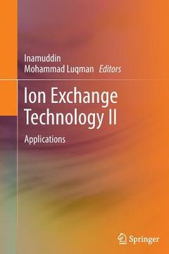 portada Ion Exchange Technology II: Applications (en Inglés)