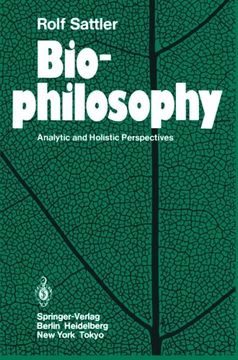 portada biophilosophy: analytic and holistic perspectives (en Inglés)