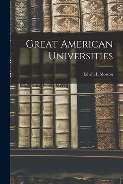 portada Great American Universities (in English)