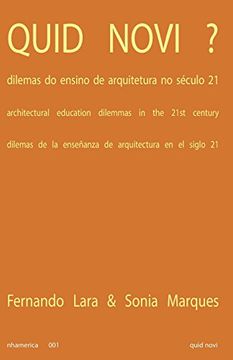 portada Quid Novi: Architectural Education Dilemmas in the 21st Century (en Inglés)