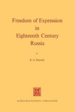 portada Freedom of Expression in Eighteenth Century Russia (en Inglés)