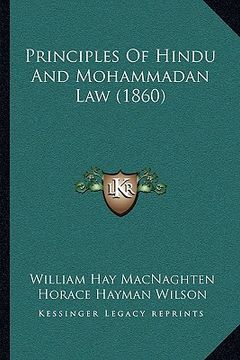 portada principles of hindu and mohammadan law (1860) (en Inglés)