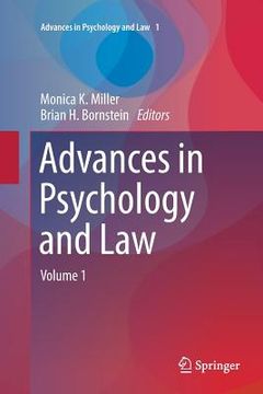 portada Advances in Psychology and Law: Volume 1 (en Inglés)