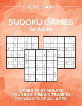 portada Sudoku Games for Adults Level: Hard (en Inglés)