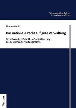 portada Das Nationale Recht auf Gute Verwaltung (en Alemán)