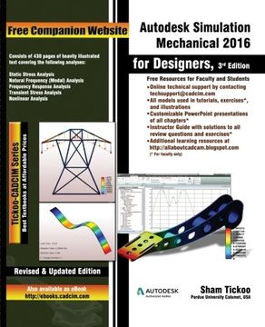 portada Autodesk Simulation Mechanical 2016 for Designers, 3rd Edition (en Inglés)