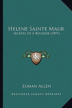 portada helene sainte maur: secrets of a boudoir (1891)