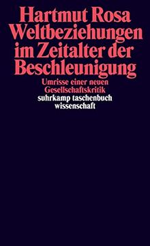 portada Weltbeziehungen im Zeitalter der Beschleunigung: Umrisse Einer Neuen Gesellschaftskritik (Suhrkamp Taschenbuch Wissenschaft) (in German)