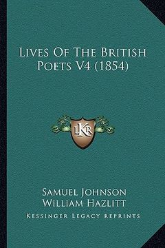 portada lives of the british poets v4 (1854) (en Inglés)