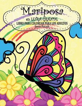 portada Mariposa en Letra Grande Libro Para Colorear Para Los Adultos