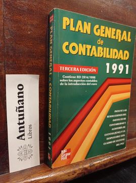 portada Plan General de Contabilidad, 1991