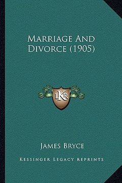 portada marriage and divorce (1905)