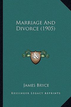 portada marriage and divorce (1905) (en Inglés)