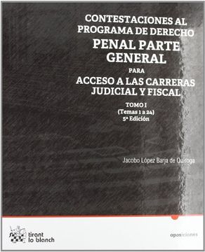 portada Contestaciones al Programa de Derecho Penal Parte General Para Acceso a las Carreras Judicial y Fiscal