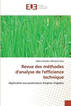 portada Revue des méthodes d'analyse de l'efficience technique (en Francés)