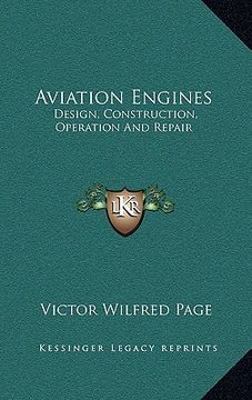 portada aviation engines: design, construction, operation and repair (en Inglés)