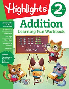 portada Second Grade Addition (Highlights(Tm) Learning fun Workbooks) (en Inglés)