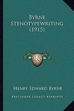 portada byrne stenotypewriting (1915) (en Inglés)