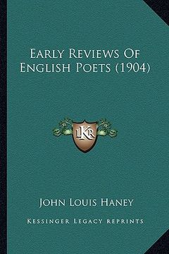 portada early reviews of english poets (1904) (en Inglés)