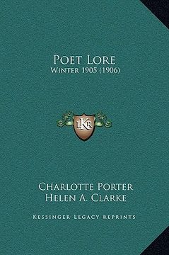 portada poet lore: winter 1905 (1906) (en Inglés)