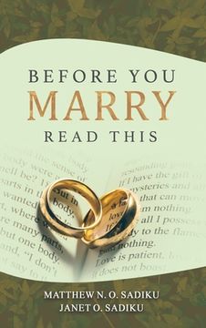 portada Before You Marry: Read This