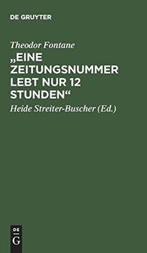 portada "Eine Zeitungsnummer Lebt nur 12 Stunden" (in German)