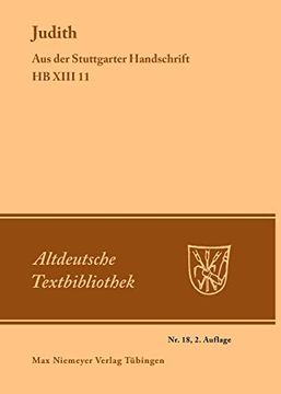 portada Judith: Aus der Stuttgarter Handschrift hb Xiii 11 (in German)