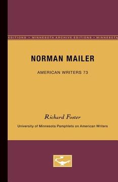 portada norman mailer - american writers 73: university of minnesota pamphlets on american writers (en Inglés)