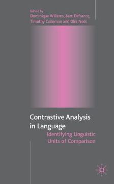 portada contrastive analysis in language: identifying linguistic units of comparison (in English)