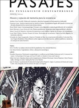 portada Museos y Espacios de Memoria Para la Resistencia: Pasajes, 64