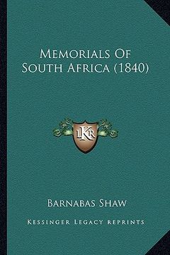 portada memorials of south africa (1840)