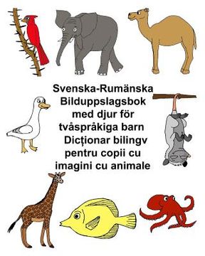 portada Svenska-Rumänska Bilduppslagsbok med djur för tvåspråkiga barn 