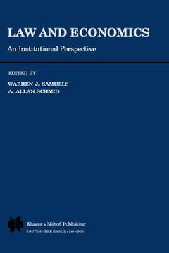 portada law and economics: an institutional perspective (en Inglés)
