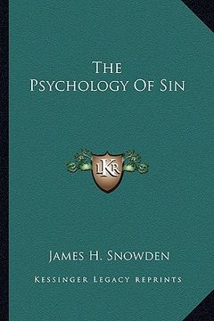 portada the psychology of sin (in English)