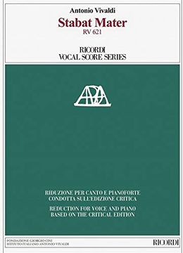 portada Antonio Vivaldi: Stabat Mater rv 621: Vocal: Vocal Score [Soft Cover ] 
