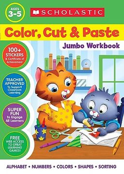 portada Color, cut & Paste Jumbo Workbook (en Inglés)