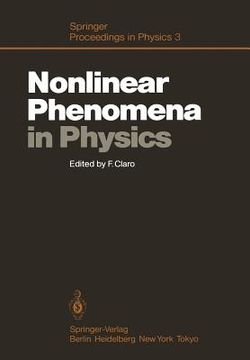 portada nonlinear phenomena in physics: proceedings of the 1984 latin american school of physics, santiago, chile, july 16 august 3, 1984