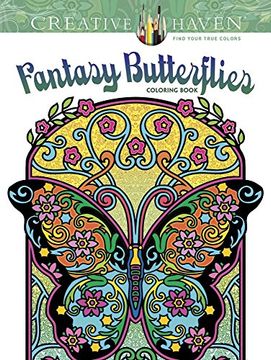 portada Creative Haven Fantasy Butterflies Coloring Book (Adult Coloring)