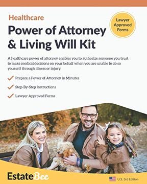 portada Healthcare Power of Attorney & Living Will Kit: Prepare Your own Healthcare Power of Attorney & Living Will in Minutes. 10 (en Inglés)