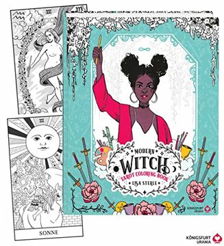 portada Modern Witch Tarot - Coloring Book: Modern, Divers, Kreativ - mit Vielen Extra-Informationen zu den Bekannten Figuren (Ausmalbuch) (en Alemán)